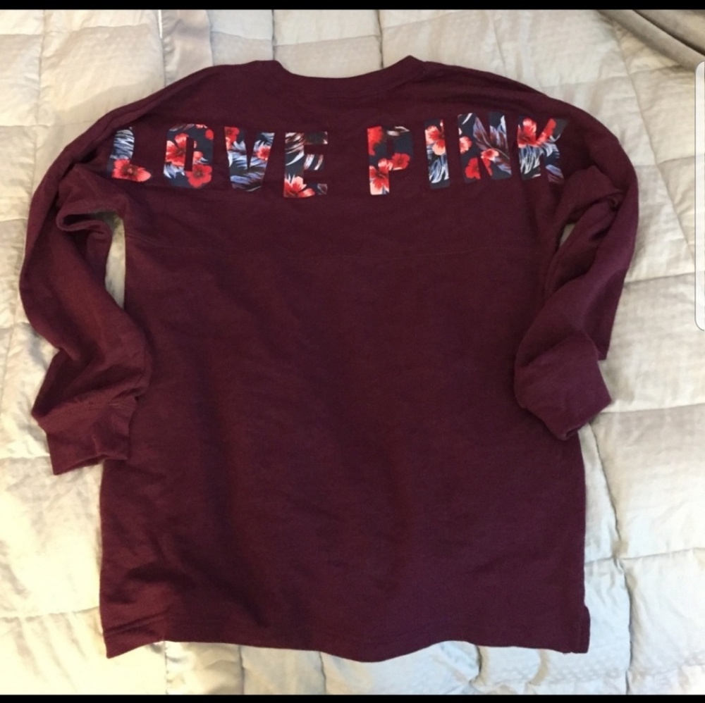 Maroon Victoria secret crew sweater